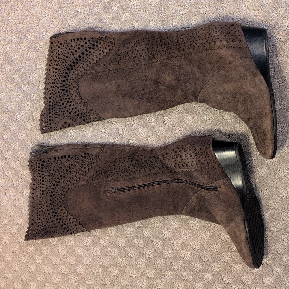 Sofft Brown Suede Leather Boots 8 1/2